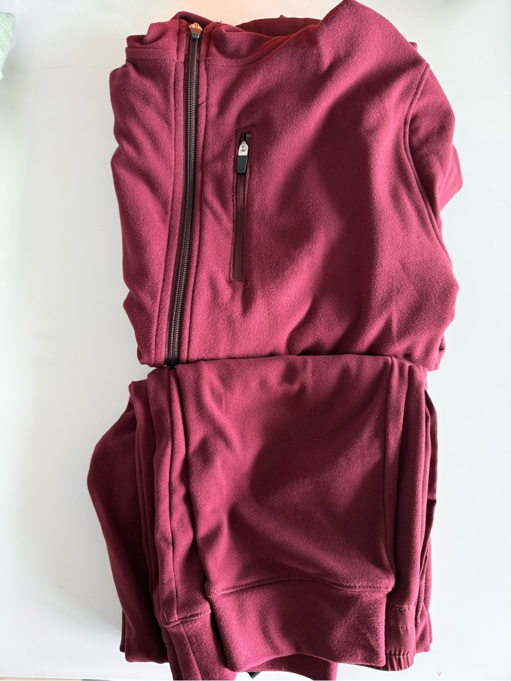 Children's Place Boys Microfleece Zip Hoodie & Jogger Set, Redwood, Size 16